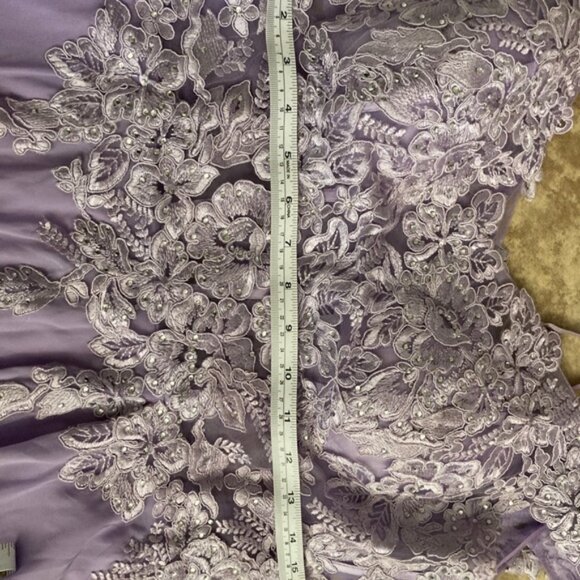 Elegant Lavender Lace Gown - Picture 10 of 11